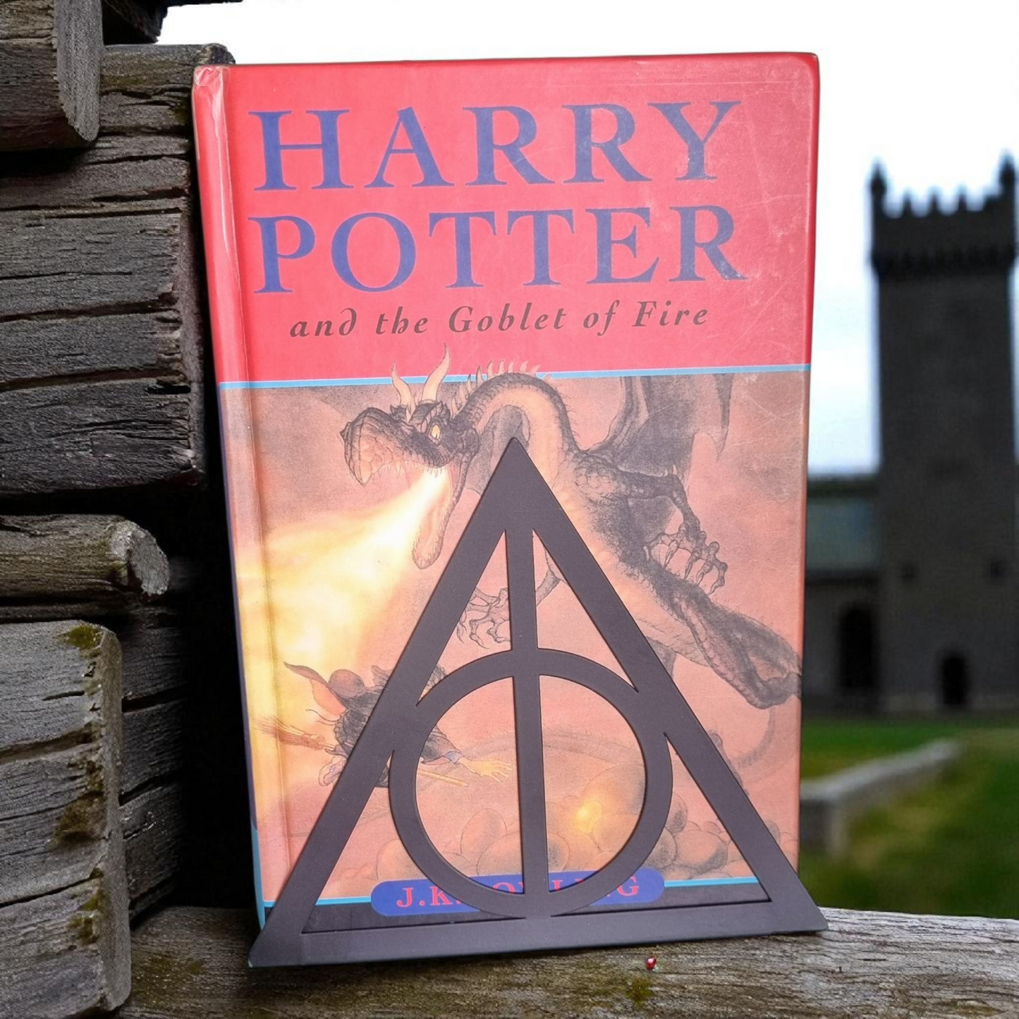 Deathly Hollows Harry Potter Inspired Gold and Black Metal Book - Ends