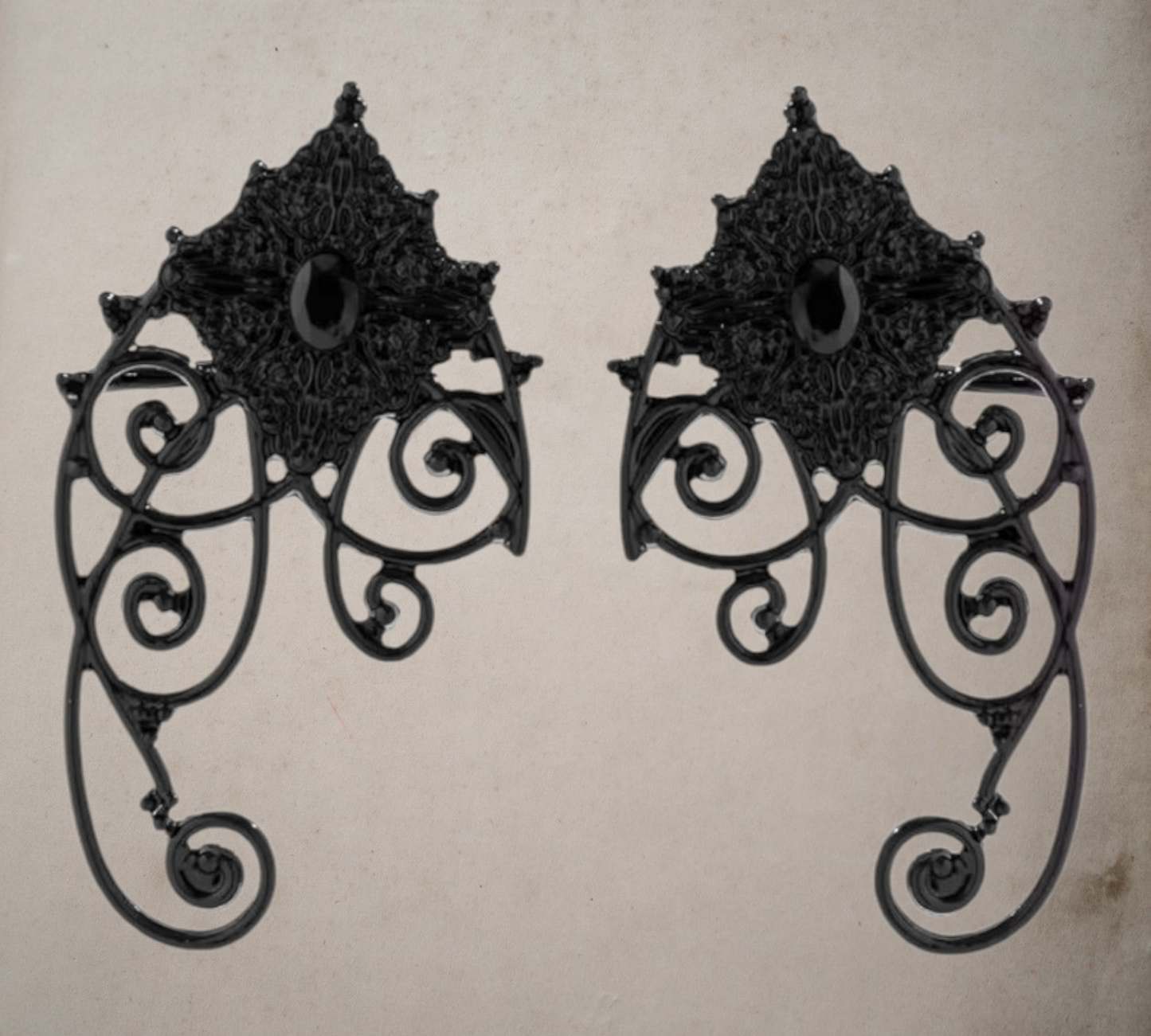Fae/Elf Ear Jewelry - Black. Cosplay/Fantasy
