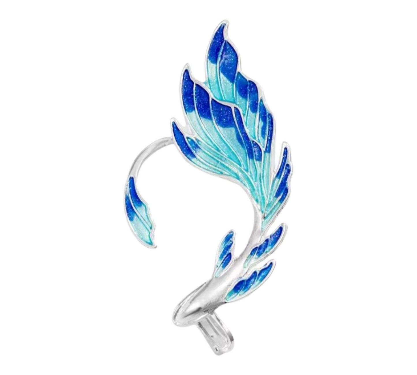 Fae/Elf Ear Jewellery - Aqua/Blue And Silver