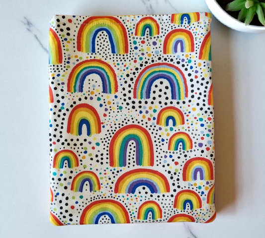 Small Book/Kindle Sleeve - Rainbows