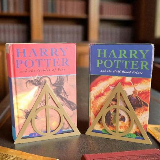 Deathly Hollows Harry Potter Inspired Gold and Black Metal Book - Ends